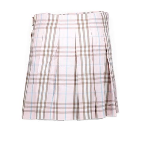 pastel pink burberry pleated skirt